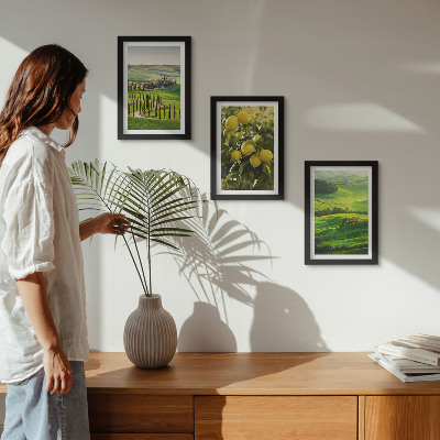 Stenska galerija slik Italijanske pokrajine z agrumi in zelenimi griči