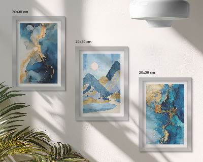 Stenska galerija slik Modre gore z abstraktnimi vzorci