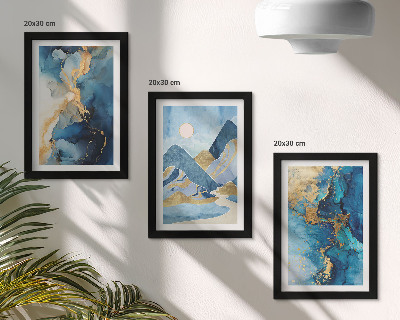 Stenska galerija slik Modre gore z abstraktnimi vzorci