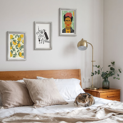 Stenska galerija slik Slogan limone o vinu, portret Fride Kahlo