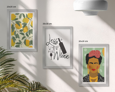 Stenska galerija slik Slogan limone o vinu, portret Fride Kahlo