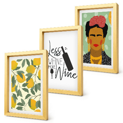 Stenska galerija slik Slogan limone o vinu, portret Fride Kahlo