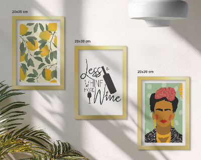 Stenska galerija slik Slogan limone o vinu, portret Fride Kahlo