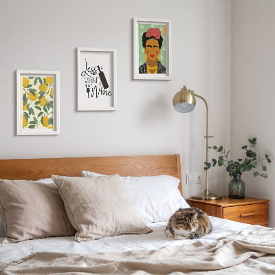 Stenska galerija slik Slogan limone o vinu, portret Fride Kahlo