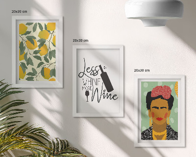 Stenska galerija slik Slogan limone o vinu, portret Fride Kahlo
