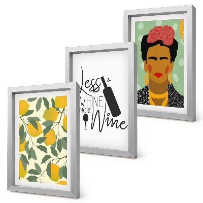 Stenska galerija slik Slogan limone o vinu, portret Fride Kahlo