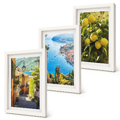 Stenska galerija slik Slikovite obmorske ulice s pogledom na morje in limone