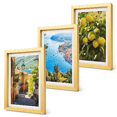 Stenska galerija slik Slikovite obmorske ulice s pogledom na morje in limone