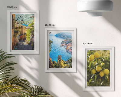Stenska galerija slik Slikovite obmorske ulice s pogledom na morje in limone
