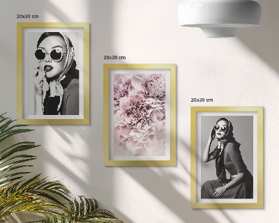 Stenska galerija slik Elegantni portreti žensk z rožnatimi rožami