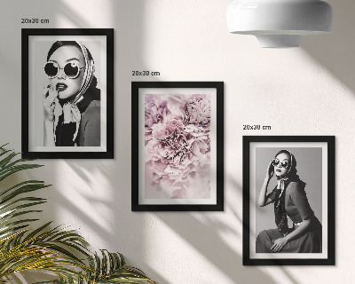 Stenska galerija slik Elegantni portreti žensk z rožnatimi rožami