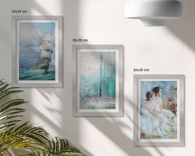 Stenska galerija slik Ladja na morju abstraktni portret plesalcev