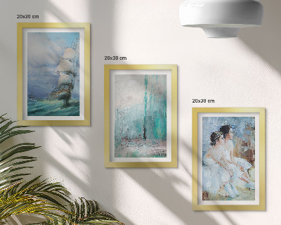 Stenska galerija slik Ladja na morju abstraktni portret plesalcev