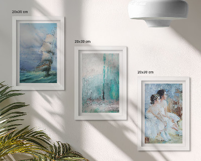 Stenska galerija slik Ladja na morju abstraktni portret plesalcev