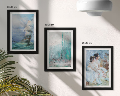 Stenska galerija slik Ladja na morju abstraktni portret plesalcev