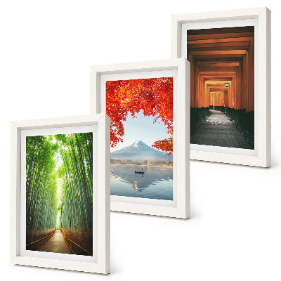 Stenska galerija slik Bambusov gozd, gora Fuji, pot torii, pokrajine Japonske
