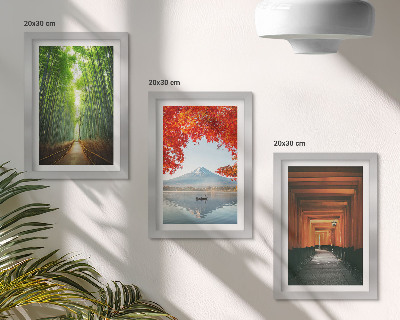 Stenska galerija slik Bambusov gozd, gora Fuji, pot torii, pokrajine Japonske