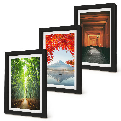 Stenska galerija slik Bambusov gozd, gora Fuji, pot torii, pokrajine Japonske