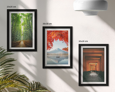 Stenska galerija slik Bambusov gozd, gora Fuji, pot torii, pokrajine Japonske