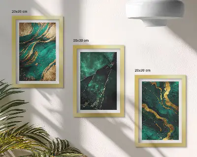 Komplet slik v okvirju elegantni abstraktni kamniti vzorci