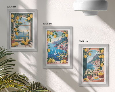 Stenska galerija slik Okno s pogledom na morje in italijanskimi limonami