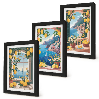 Stenska galerija slik Okno s pogledom na morje in italijanskimi limonami