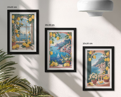 Stenska galerija slik Okno s pogledom na morje in italijanskimi limonami