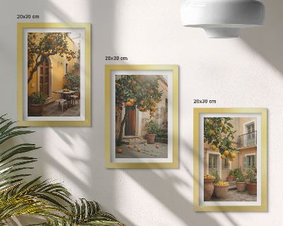 Stenska galerija slik Vrt z agrumovimi drevesi na sončnem mestu