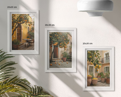 Stenska galerija slik Vrt z agrumovimi drevesi na sončnem mestu