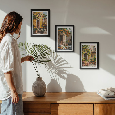 Stenska galerija slik Agrumi na sončnem dvorišču z rastlinami