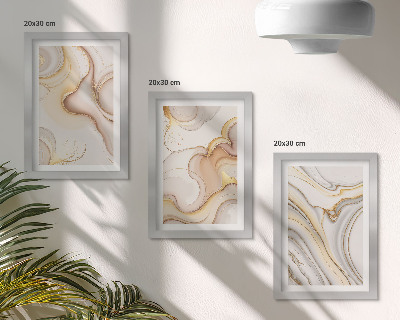Komplet slik v okvirju Linearni abstraktni motivi elegantna dekoracija