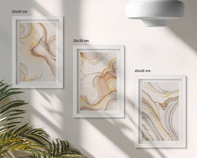Komplet slik v okvirju Linearni abstraktni motivi elegantna dekoracija