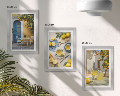 Stenska galerija slik Limone, limonada, modra vrata, poletni razgledi