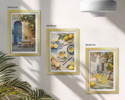 Stenska galerija slik Limone, limonada, modra vrata, poletni razgledi