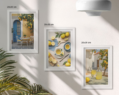 Stenska galerija slik Limone, limonada, modra vrata, poletni razgledi