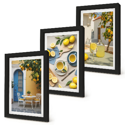 Stenska galerija slik Limone, limonada, modra vrata, poletni razgledi