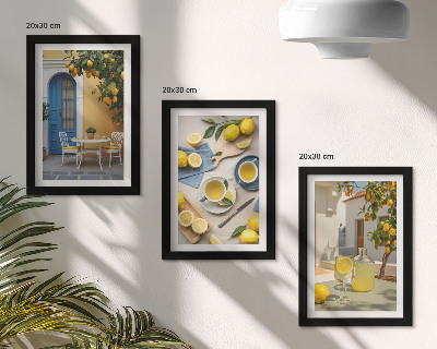 Stenska galerija slik Limone, limonada, modra vrata, poletni razgledi