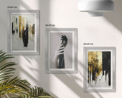 Stenska galerija slik Abstraktni vzorci slikanja in dve roki