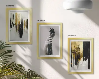 Stenska galerija slik abstraktni vzorci slikanja z dvema rokama