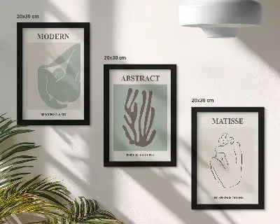 Stenska galerija slik z abstraktnimi motivi Henrija Matisseja