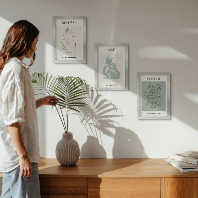 Stenska galerija slik Plakati v bež in zelenih odtenkih, Henri Matisse