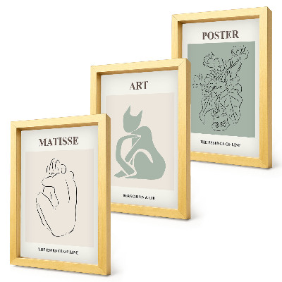 Stenska galerija slik Plakati v bež in zelenih odtenkih, Henri Matisse