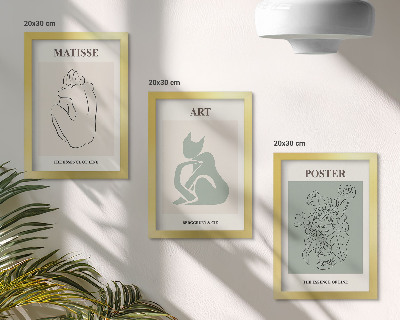 Stenska galerija slik Plakati v bež in zelenih odtenkih, Henri Matisse