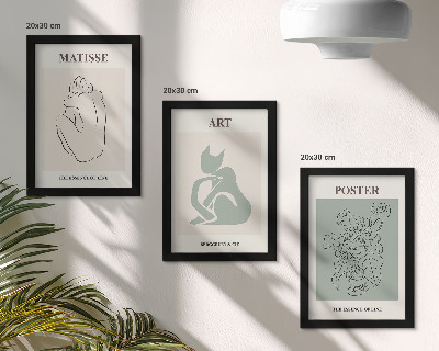 Stenska galerija slik Plakati v bež in zelenih odtenkih, Henri Matisse