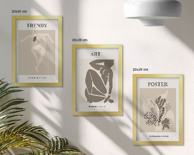 Set 3 slik v okvirju Človeške figure z rastlinami, Henri Matisse
