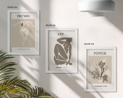 Set 3 slik v okvirju Človeške figure z rastlinami, Henri Matisse