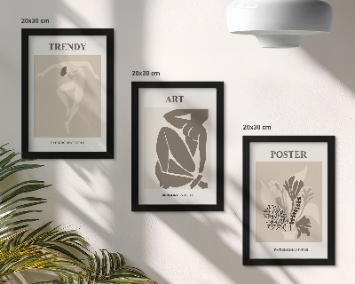Set 3 slik v okvirju Človeške figure z rastlinami, Henri Matisse