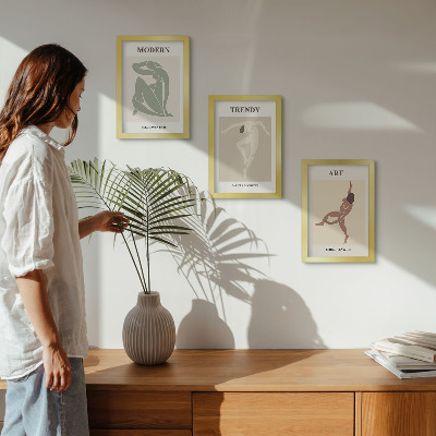 Komplet slik v okvirju Elegantni liki v minimalističnih odtenkih