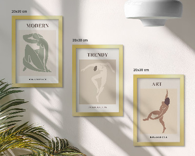 Komplet slik v okvirju Elegantni liki v minimalističnih odtenkih
