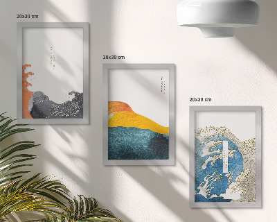 Stenska galerija slik Valovi v japonskem grafičnem slogu